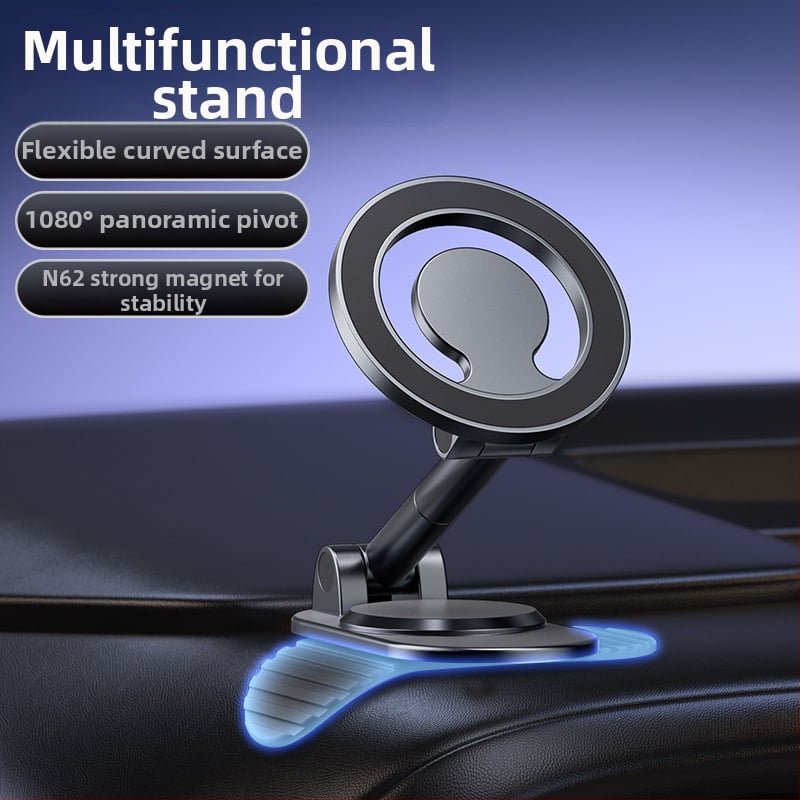 Θήκη κινητού αυτοκινήτου με MagSafe μαγνητικό στήριγμα, 360° περιστροφή, αναδιπλούμενο, εγκατάσταση στον ταμπλό με κόλλα
