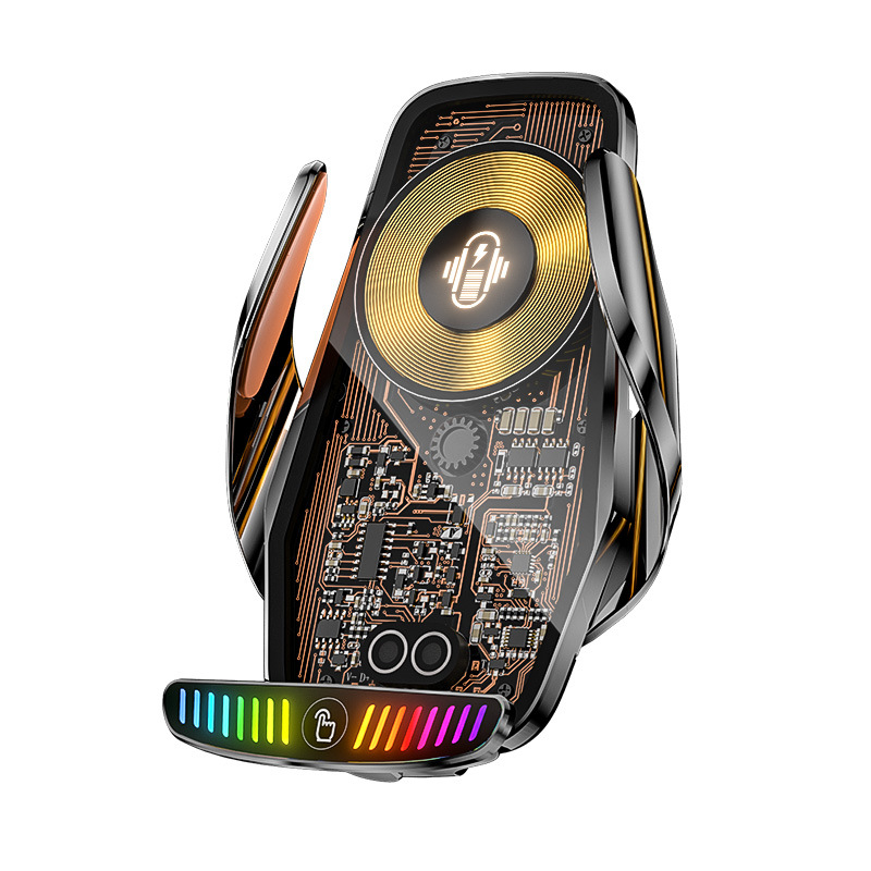 Ασύρματος φορέας κινητού για αυτοκίνητο με φόρτιση 66W — 360° περιστροφή, ηλεκτρική σύσφιξη, τοποθέτηση σε αεραγωγό