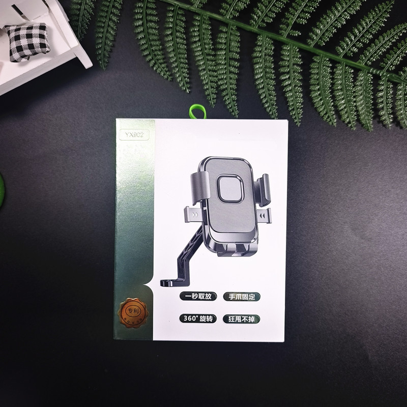 Универсален държач за телефон за автомобил, гравитационен монтаж върху въздуховод, вакуумна чашка