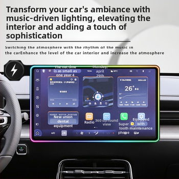 Držač za auto telefon s bežičnim punjenjem 15W, magnetski nosač, ambientno LED svjetlo, za instrument ploču Wuling Starlight