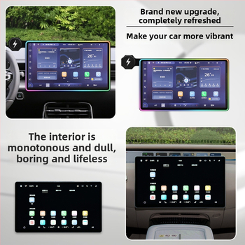 Držač za auto telefon s bežičnim punjenjem 15W, magnetski nosač, ambientno LED svjetlo, za instrument ploču Wuling Starlight