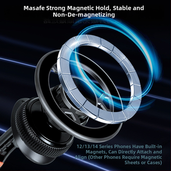 Auto magnetni držač za telefon, ugrađen u otvor za zrak, 360° rotacija, univerzalna kompatibilnost