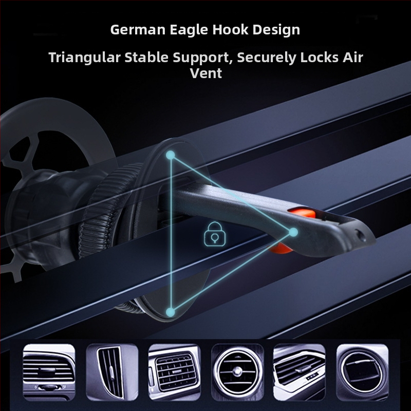 Auto magnetni držač za telefon, ugrađen u otvor za zrak, 360° rotacija, univerzalna kompatibilnost