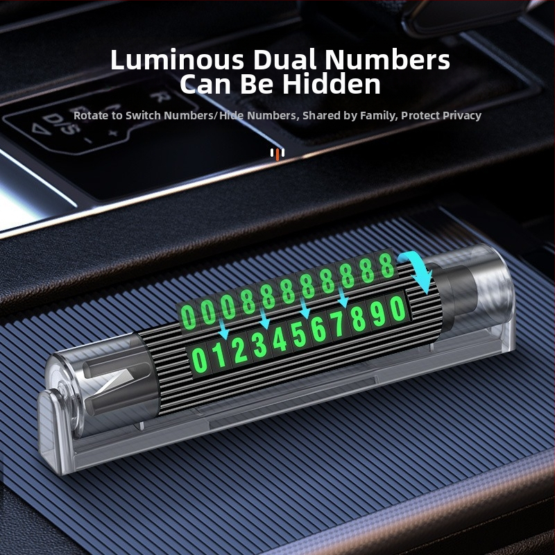 Αυτοκινητικό εργαλείο έκτακτης ανάγκης με μαγνητική αριθμητική πινακίδα και σφυρί διάτρησης παραθύρων, ABS+κράμα, 200 g, προσαρμογή