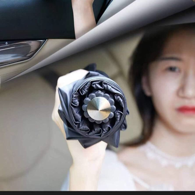 Ομπρέλα αυτοκινήτου με σφυρί θραύσης παραθύρων, πλήρως αυτόματη, τοποθετημένη στο αυτοκίνητο, αναδιπλούμενη ηλιοπροστασία