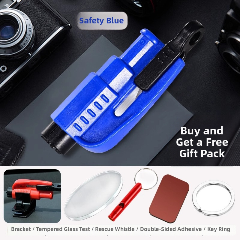 Automobilio langų laužtuvas – saugumo plaktukas | Prekės ženklas: Mairichi | Medžiaga: ABS + volframo plienas | Svoris: 0,19 kg | Daugiafunkcinis saugos plaktukas | Langų dūžimas per vieną sekundę