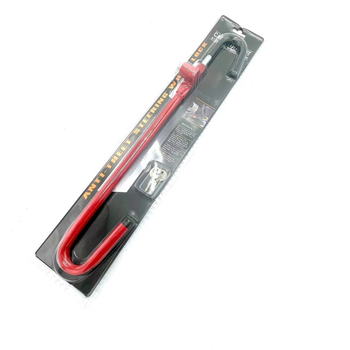 Заключване за волан на автомобил с регулируема телескопична конструкция, цилиндър Plum Blossom, корпус от желязна стомана, мултифункционално спирачно заключване