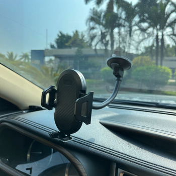 Držač za telefon u auto s dugom teleskopskom šipkom, usisna čašica, automatsko zaključavanje, kompatibilan s prednjim staklom