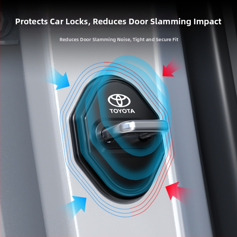 Silikoonist auto ukse lukustuse kaitseümbris, löögisummutav pad Toyota (Materjal: silikoon; Tüüp: löögisummutav pad; Mudel: Toyota auto ukse lukustuse kaitse; Ühilduvad mudelid: Toyota)