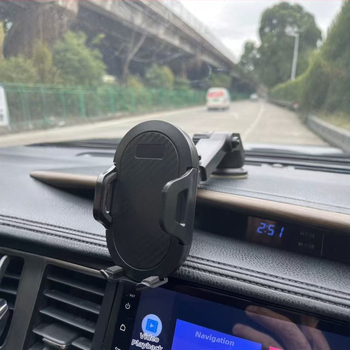 Teleskopski držač za telefon u automobilu s automatskim zaključavanjem, univerzalni klip, karbonska vlakna, vakuumska čašica za pričvršćivanje na vjetrobransko staklo