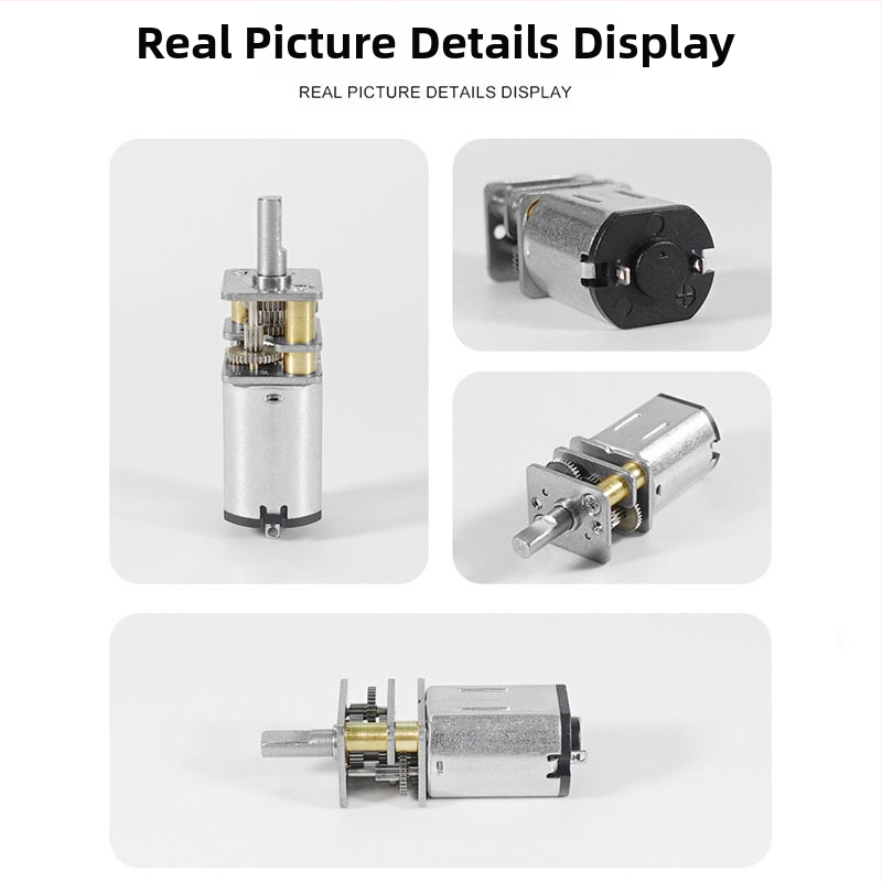 N20 mikromotors ar 12:1 reduktoru, 3V-12V darbība, zems trokšņa līmenis, piemeklēts viedajai slēdzenei