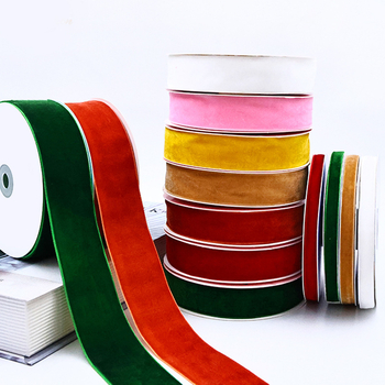 Βελούδινη κορδέλα από πολυεστέρα, μάρκα Yunling, φλοκωτή υφή λεία, για συσκευασία δώρων, τσάντες και δερμάτινα είδη