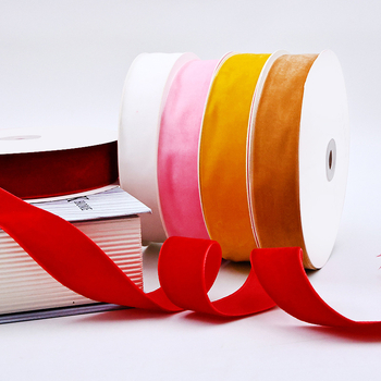 Βελούδινη κορδέλα από πολυεστέρα, μάρκα Yunling, φλοκωτή υφή λεία, για συσκευασία δώρων, τσάντες και δερμάτινα είδη