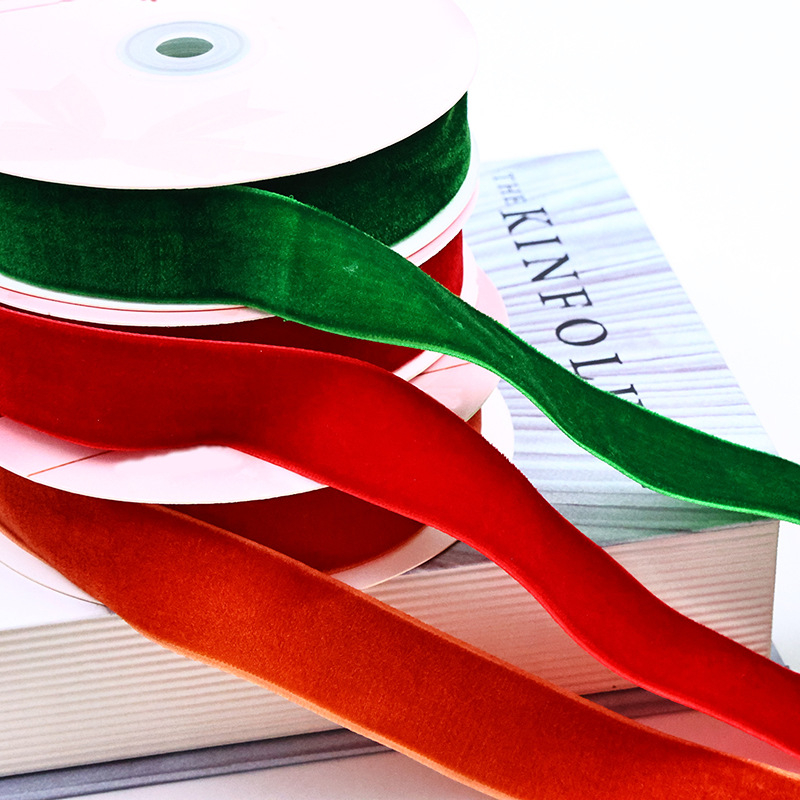Βελούδινη κορδέλα από πολυεστέρα, μάρκα Yunling, φλοκωτή υφή λεία, για συσκευασία δώρων, τσάντες και δερμάτινα είδη