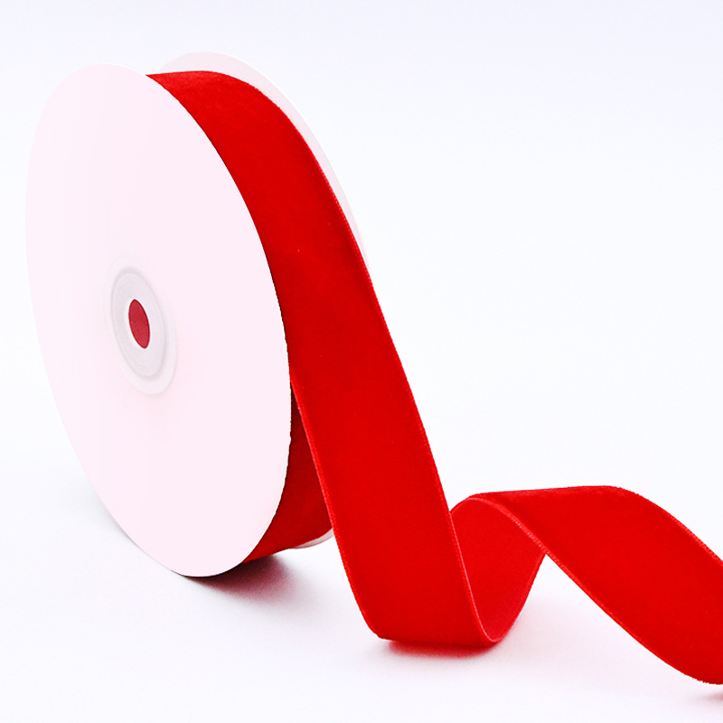 Βελούδινη κορδέλα από πολυεστέρα, μάρκα Yunling, φλοκωτή υφή λεία, για συσκευασία δώρων, τσάντες και δερμάτινα είδη