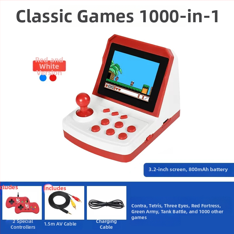 A6 Mini Džojstika Spēļu Konsole - Retro Portatīvā, Plants vs. Zombies, Diviem Spēlētājiem, Vadu Savienojums, 1GB Atmiņa