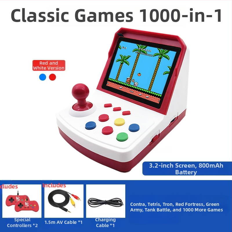 A6 Mini Džojstika Spēļu Konsole - Retro Portatīvā, Plants vs. Zombies, Diviem Spēlētājiem, Vadu Savienojums, 1GB Atmiņa