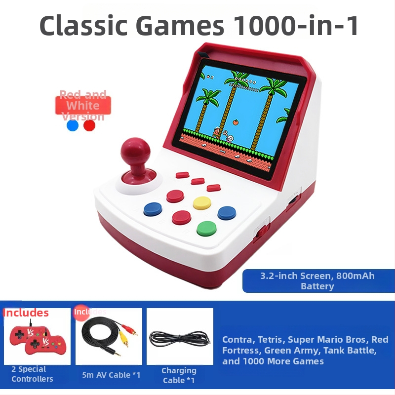 A6 Mini Džojstika Spēļu Konsole - Retro Portatīvā, Plants vs. Zombies, Diviem Spēlētājiem, Vadu Savienojums, 1GB Atmiņa