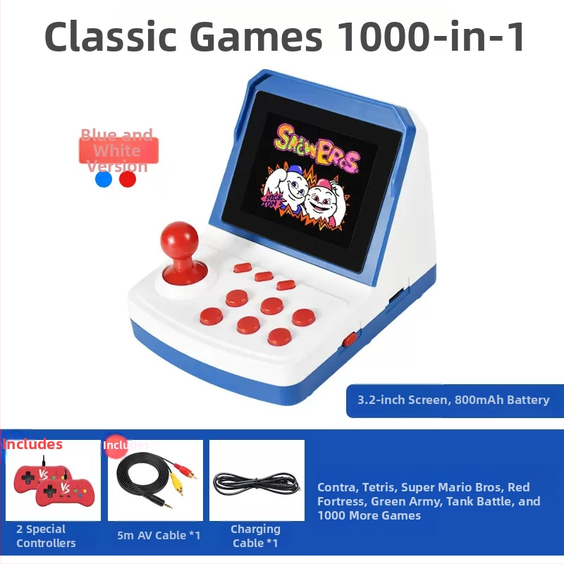 A6 Mini Džojstika Spēļu Konsole - Retro Portatīvā, Plants vs. Zombies, Diviem Spēlētājiem, Vadu Savienojums, 1GB Atmiņa