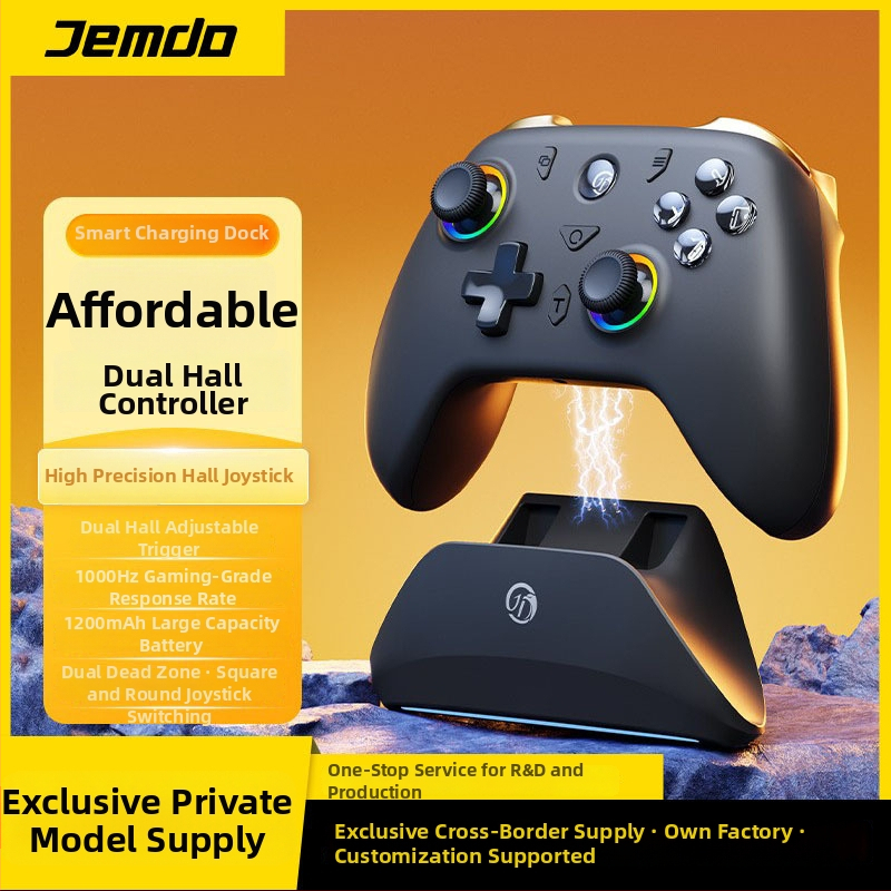 Jemdo Xuanwu bežični gamepad s dvostrukim Hall joystickima, USB-C, kompatibilan sa Switch/PC/Steam/iOS/Android