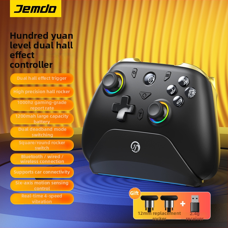 Jemdo Xuanwu bežični gamepad s dvostrukim Hall joystickima, USB-C, kompatibilan sa Switch/PC/Steam/iOS/Android