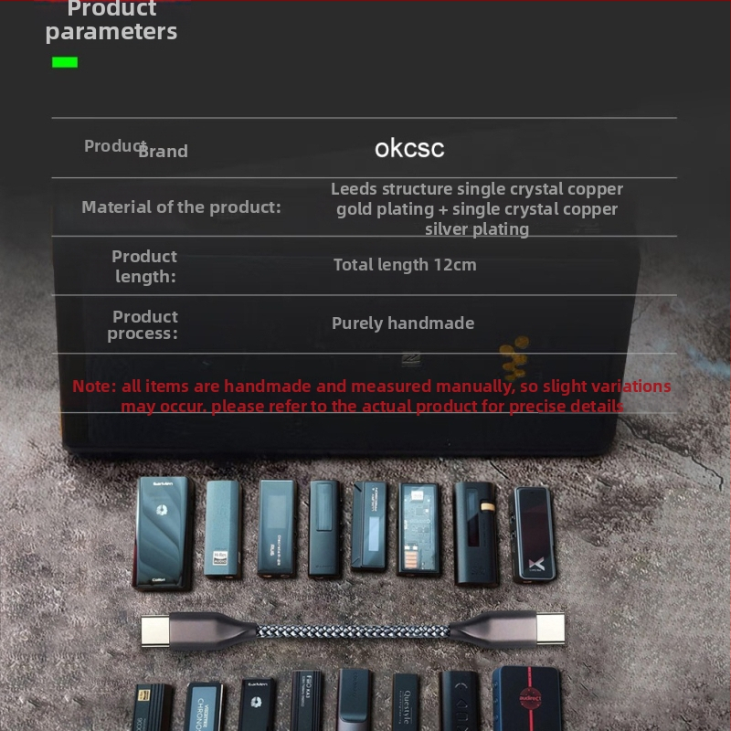 Decodovací audio kábel Type-C na Lightning / Type-C - nylonové jadro, meď bez oxidu, pozlátené konektory, pre digitálne zariadenia