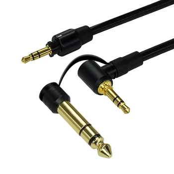 Audio kabel linije 3,5 mm–6,5 mm, spiralni dizajn, zlatni obloženi, vodiči od bakra bez kisika, ROHS