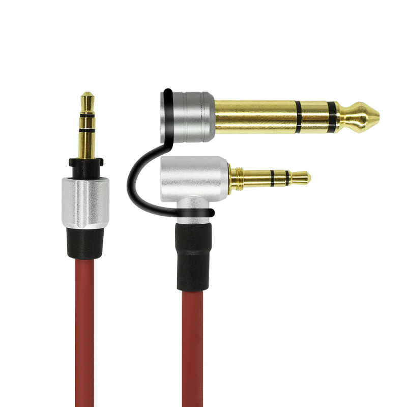 Audio kabel linije 3,5 mm–6,5 mm, spiralni dizajn, zlatni obloženi, vodiči od bakra bez kisika, ROHS