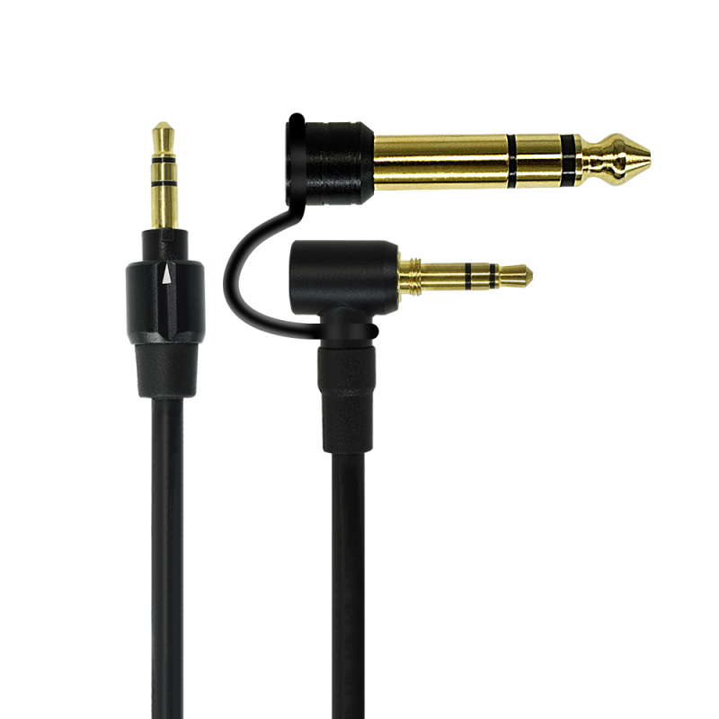 Audio kabel linije 3,5 mm–6,5 mm, spiralni dizajn, zlatni obloženi, vodiči od bakra bez kisika, ROHS