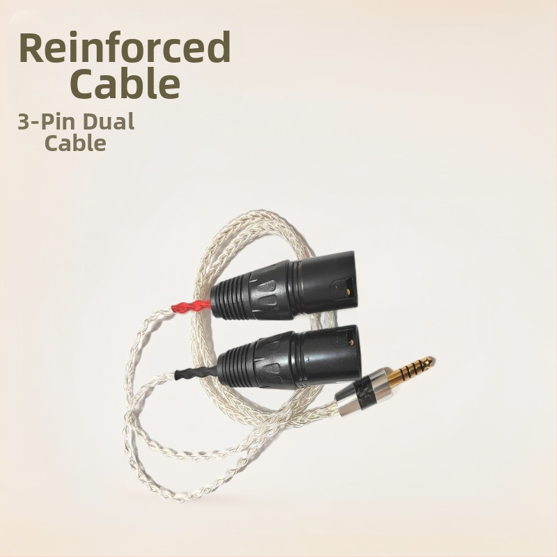 Gimalin M8 vyvážený audio kábel 4,4 mm, dvojité XLR konektory 2x3-pin, jadro strieborné povlakované meďou, bezkyslíkatý meďový vodič