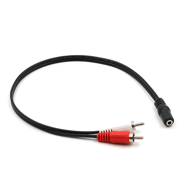 Audio kábel 3,5 mm samica na dva RCA konektory