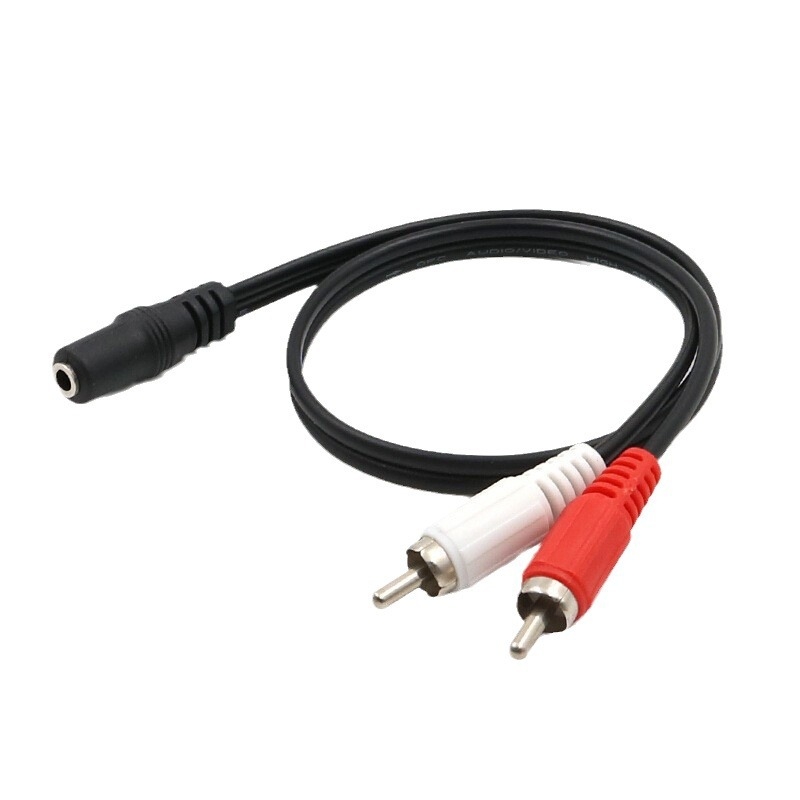 Audio kábel 3,5 mm samica na dva RCA konektory