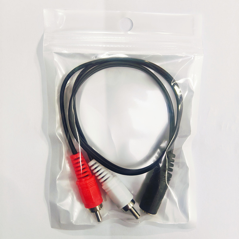 Audio kábel 3,5 mm samica na dva RCA konektory
