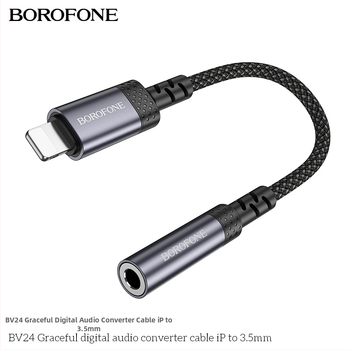 BOROFONE BV24 iP na 3,5 mm audio kábel, zlaté kontakty, meď s tinovaným jadrom, TPE izolácia, RoHS certifikát