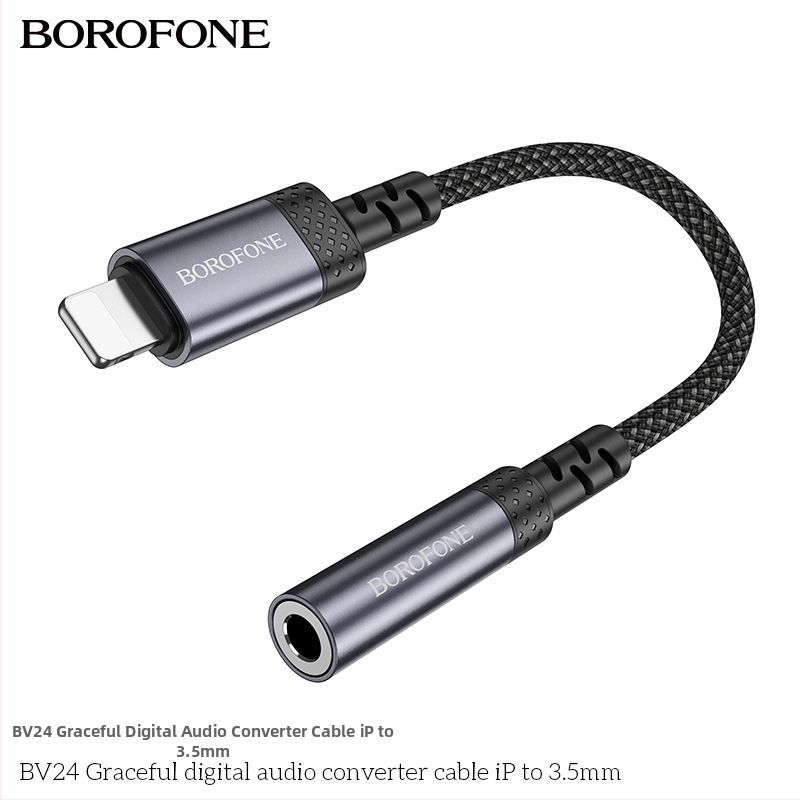 BOROFONE BV24 iP na 3,5 mm audio kábel, zlaté kontakty, meď s tinovaným jadrom, TPE izolácia, RoHS certifikát