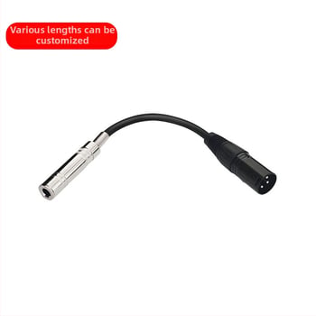Audio kabel 6,35 mm samica–XLR samica, niklani konektori, bakrena jezgra
