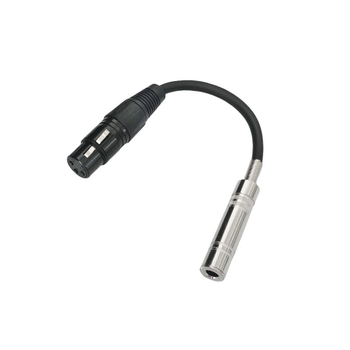 Audio kabel 6,35 mm samica–XLR samica, niklani konektori, bakrena jezgra