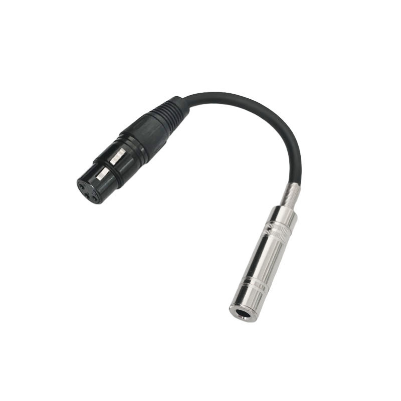 Audio kabel 6,35 mm samica–XLR samica, niklani konektori, bakrena jezgra