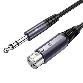 Akihabara balansirani stereo audio kabel od 6,5 mm do 6,35 mm s XLR muškim i ženskim konektorima za zvučnu karticu i mikrofon