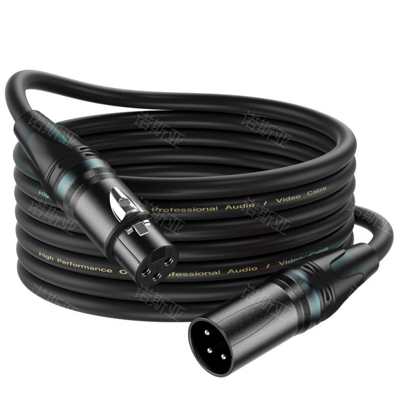 Cablu audio XLR 3-core, de la masculin la feminin, conectori placate cu nichel, conductori din cupru neoxidant, RoHS, model F01
