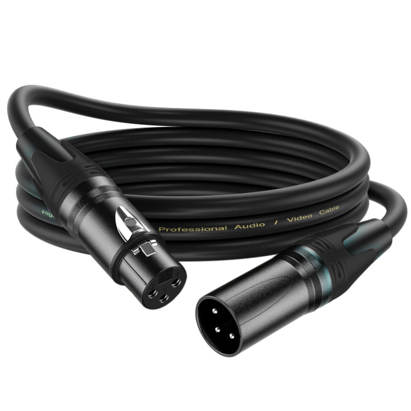 Cablu audio XLR 3-core, de la masculin la feminin, conectori placate cu nichel, conductori din cupru neoxidant, RoHS, model F01
