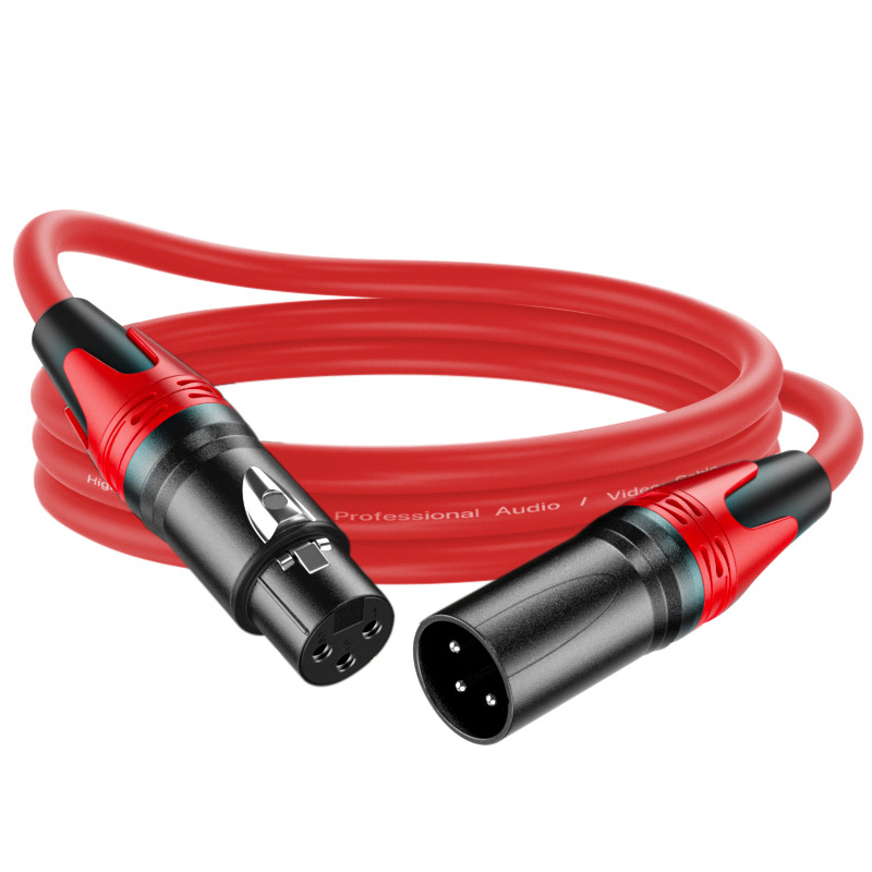 Cablu audio XLR 3-core, de la masculin la feminin, conectori placate cu nichel, conductori din cupru neoxidant, RoHS, model F01