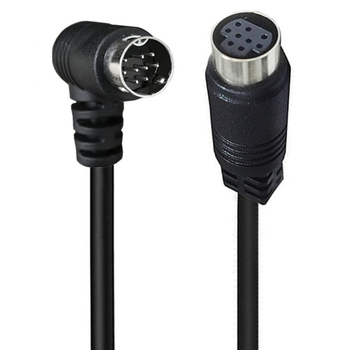 Adapter kabel s 90° zavojem, 9‑pin mini‑DIN muški/ženski, S‑Video zvuk/video, 9‑jezgreni bakreni vod, model YR-SV9-B1