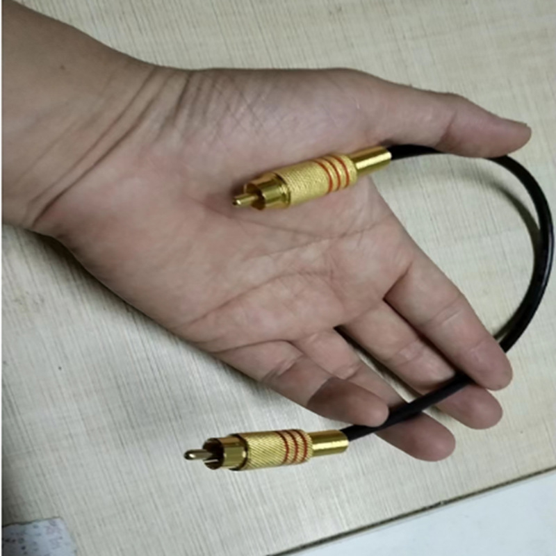 RCA кабел за аудио линия – златно покритие, медно ядро, меден проводник, тегло 19 g