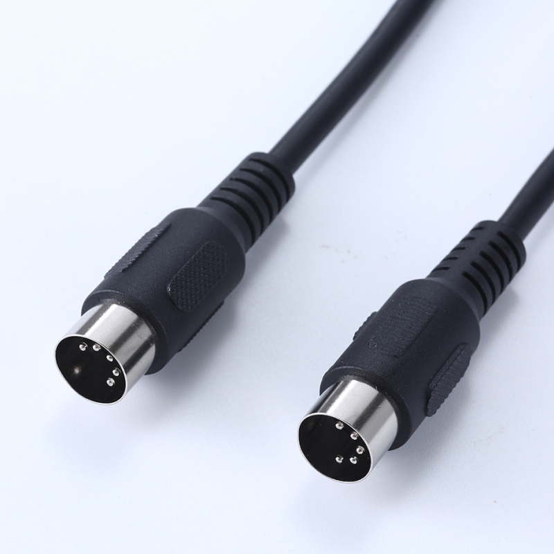 Cablu MIDI DIN-5 pentru tastatură electronică, înveliș nichelat, miez din cupru, conductor fără oxigen, ROHS