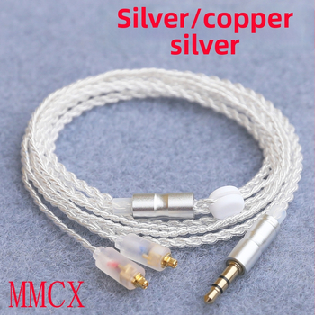 Guanhe MMCX audio kabel, četverostruki srebro-platinirani bakreni vodič, OFC, zlatno-platinasti konektor, 3,5 mm