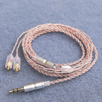Guanhe MMCX audio kabel, četverostruki srebro-platinirani bakreni vodič, OFC, zlatno-platinasti konektor, 3,5 mm