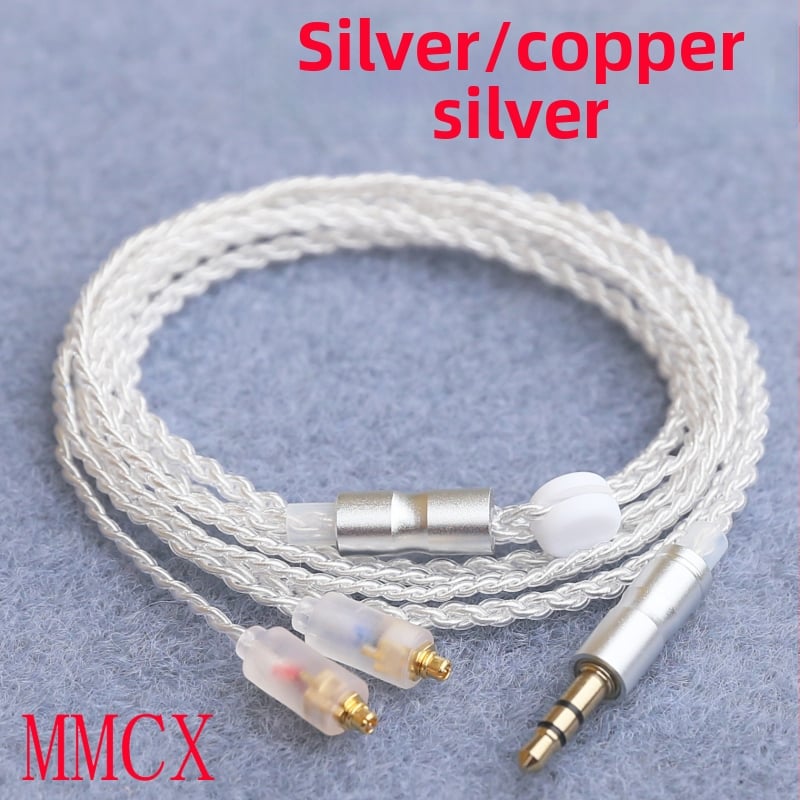 Guanhe MMCX audio kabel, četverostruki srebro-platinirani bakreni vodič, OFC, zlatno-platinasti konektor, 3,5 mm