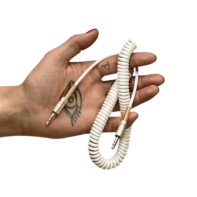 Audio kabel za Marshall zvučnike, dvosmjerni 3,5 mm AUX, opružni kabel, zlatno obloženo bakreno jezgro, Rohs potvrda