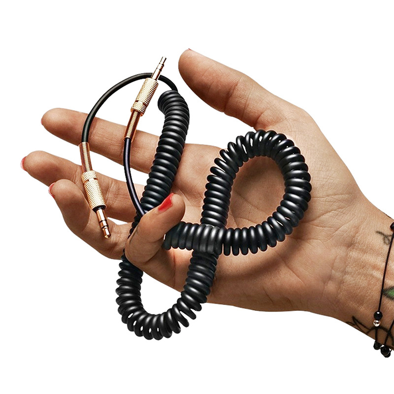 Audio kabel za Marshall zvučnike, dvosmjerni 3,5 mm AUX, opružni kabel, zlatno obloženo bakreno jezgro, Rohs potvrda